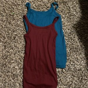 No Boundaries Teal and Burgundy Tops